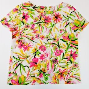 J. Crew Watercolor Floral Blouse Small